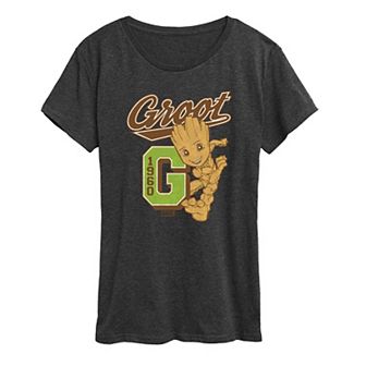 Women's Marvel Guardians of the Galaxy Groot Collegiate Graphic Tee