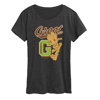 Women's Marvel Guardians of the Galaxy Groot Collegiate Graphic Tee