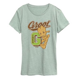 Women's Marvel Guardians of the Galaxy Groot Collegiate Graphic Tee
