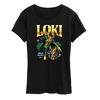 Women's Marvel Loki God Of Mischief Graphic Tee