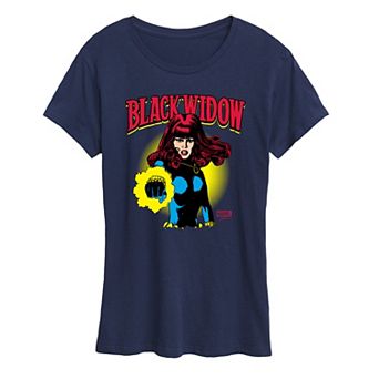 Women's Marvel Black Widow Comic Portrait Graphic Tee