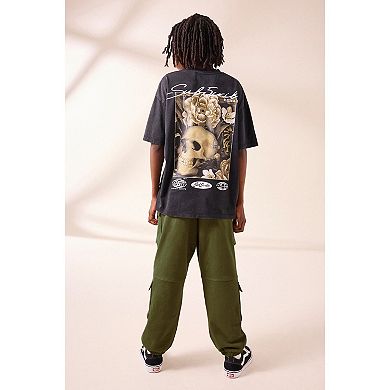 Boys 4-12 NEXT Khaki Green Cotton Parachute Style Jersey Joggers