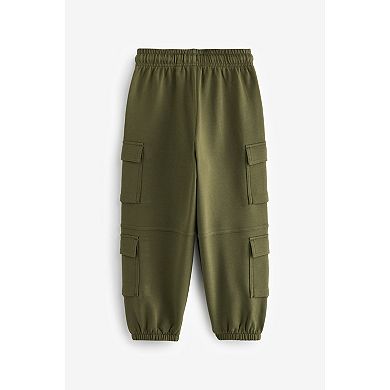 Boys 4-12 NEXT Khaki Green Cotton Parachute Style Jersey Joggers