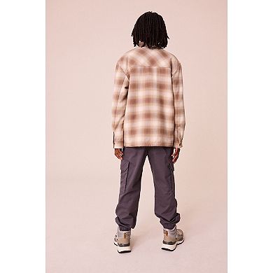 Boys 4-12 NEXT Ecru Check Borg Lined Shaket