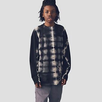 Boys 4-12 NEXT Black Tie Dye Long Sleeve Graphic Cotton T-Shirt