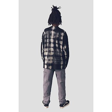 Boys 4-12 NEXT Black Tie Dye Long Sleeve Graphic 100% Cotton T-Shirt