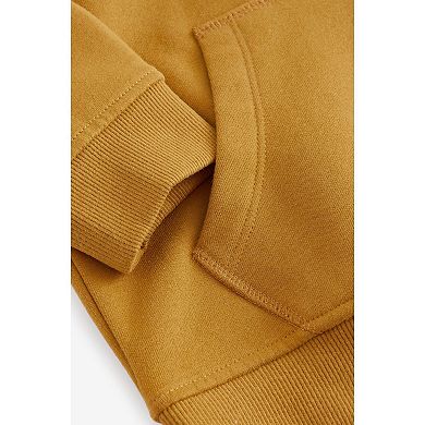 Girls 4-12 NEXT Plain Mustard Jersey Hoodie