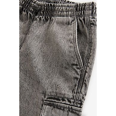 Boys 4-12 NEXT Denim Cargo Cotton Jeans with Elastic Waist
