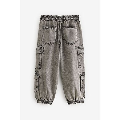 Boys 4-12 NEXT Denim Cargo Cotton Jeans with Elastic Waist