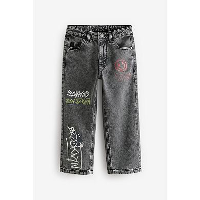 Boys 4-12 NEXT Cotton Graffiti Denim Jeans
