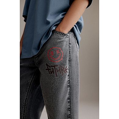 Boys 4-12 NEXT Cotton Graffiti Denim Jeans