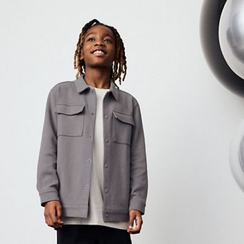 Boys 4-12 NEXT Grey Smart Jersey Shacket