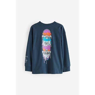 Boys 4-12 NEXT Long Sleeve Graphic 100% Cotton T-Shirt