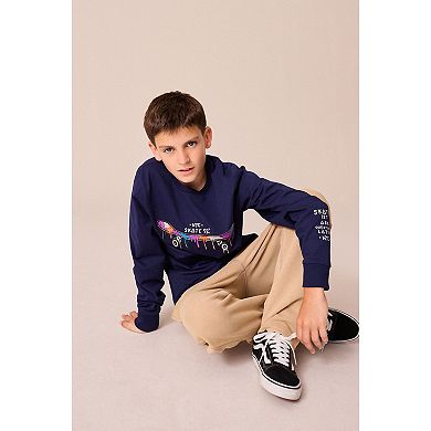 Boys 4-12 NEXT Long Sleeve Graphic 100% Cotton T-Shirt