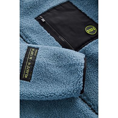 Boys 4-12 NEXT Utility Pocket Zip-Through Borg Fleece