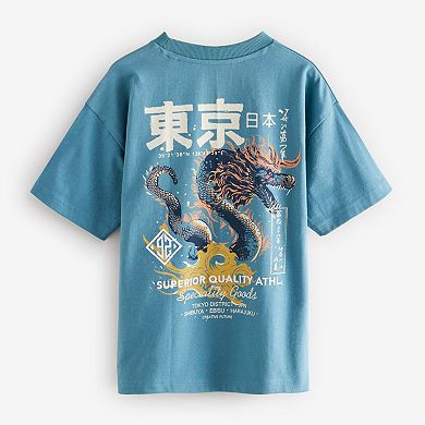 Boys 4-12 NEXT Dragon Back Print Relaxed Fit Short Sleeve Graphic T-Shirt