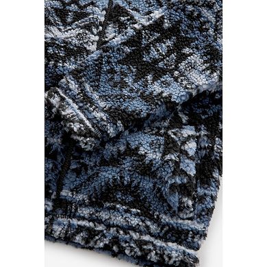 Boys 4-12 NEXT Mid Blue Tribal Print Zip Through Borg Fleece