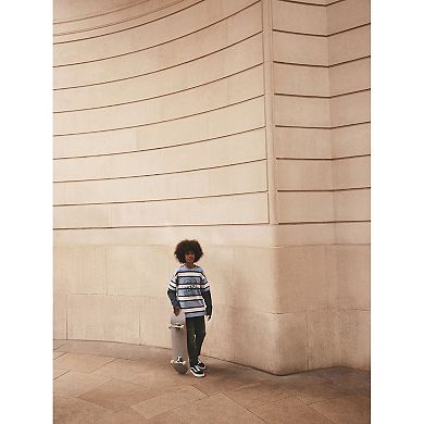 Boys 4-12 NEXT Blue Stripe Skate Cotton Long Sleeve T-Shirt