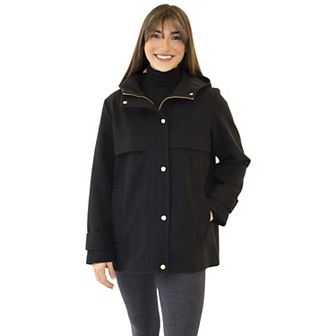Women's Nine West Hooded Duffle Coat