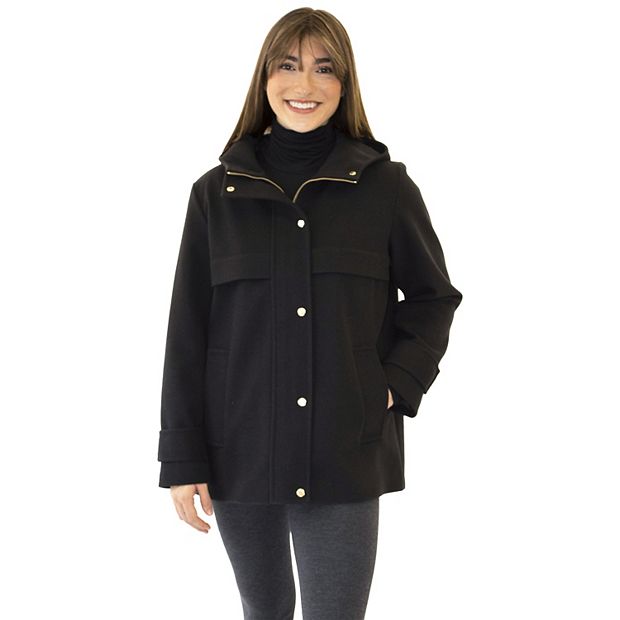 Women's Nine West Hooded Duffle Coat