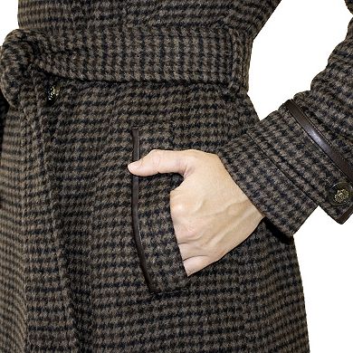 Women's Nine West Houndstooth Belted Coat