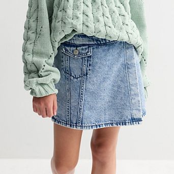 Girls 6-20 SO® Wrap Denim Skort in Regular & Plus Size