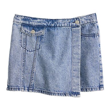 Girls 6-20 SO® Wrap Denim Skort in Regular & Plus Size
