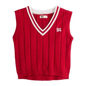 Girls 7-16 SO® Sweater Vest in Regular & Plus Size