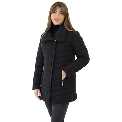Women's Nine West Midweight Quilted Puffer Jacket
