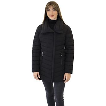Women's Nine West Midweight Quilted Puffer Jacket