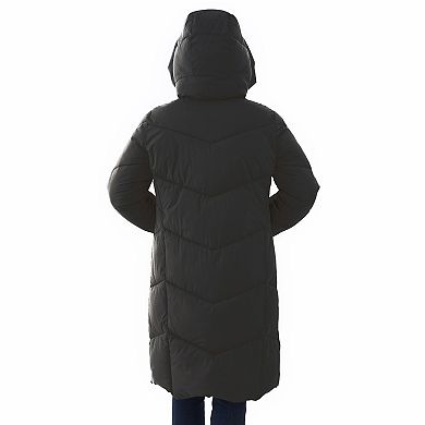 Women's Nine West Hooded Heavyweight Quilted Duvet Puffer Coat