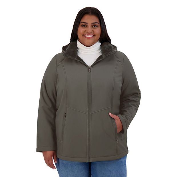 Plus Size ZeroXposur Lillian Soft Shell Jacket with Hood