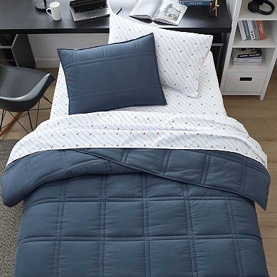 Nautica Square Stitch Navy Comforter Set
