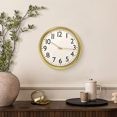 Belle Maison 20-in. Gold Wall Clock