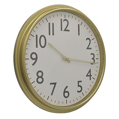 Belle Maison 20-in. Gold Wall Clock