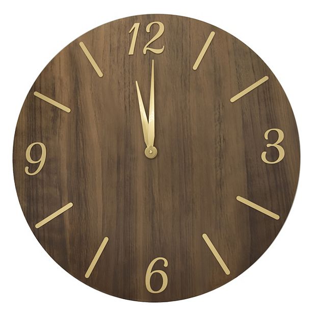 Belle Maison 24-in. Wall Clock, Brown