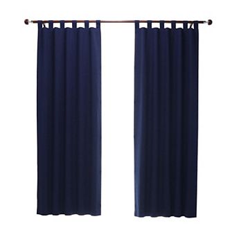 Weathermate Room Darkening UV Protection Tab Top Curtain Panel Pair for Windows