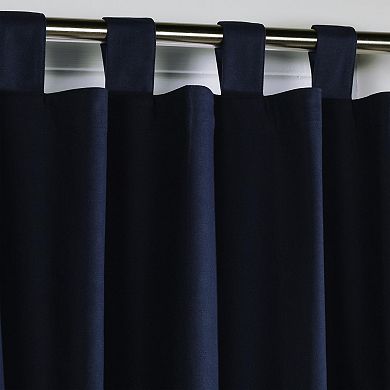 Weathermate Room Darkening UV Protection Tab Top Curtain Panel Pair for Windows
