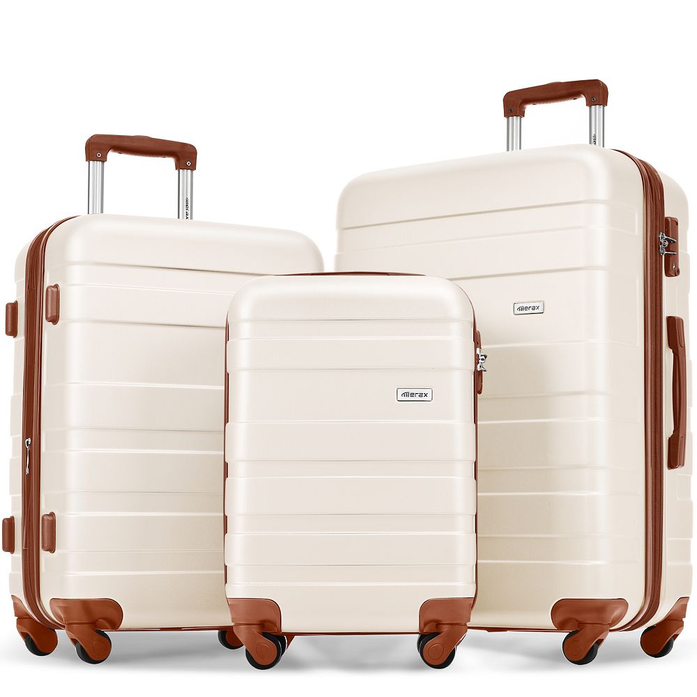 Merax Luggage Sets New Model ABS Hardshell 3pcs Clearance Luggage Spinner Wheels Suitcase