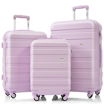 Merax Luggage Sets New Model ABS Hardshell 3 pc Clearance Luggage Spinner Wheels Suitcase
