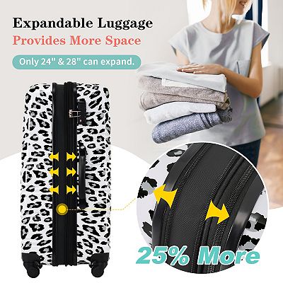 Merax Hardshell Luggage Sets 3 pcs Spinner Suitcase with TSA Lock