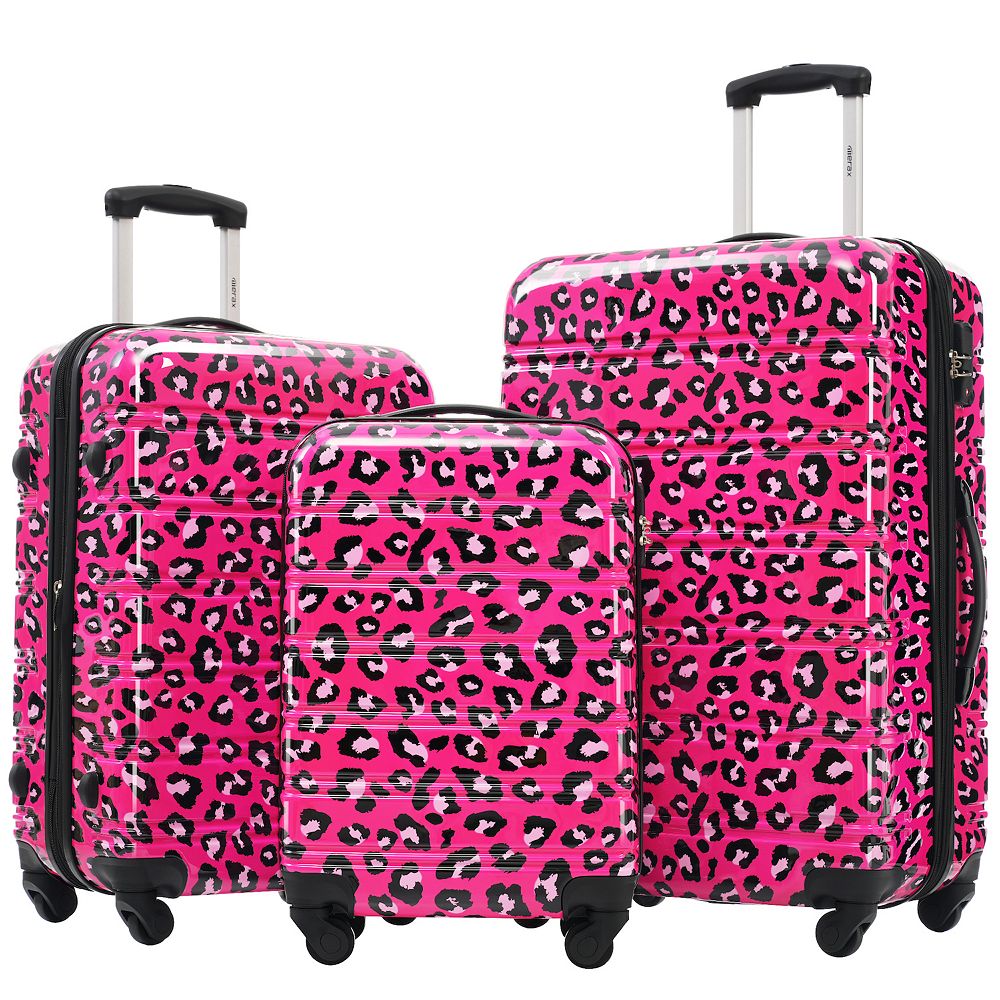 Merax Hardshell Luggage Sets 3 pcs Spinner Suitcase with TSA Lock