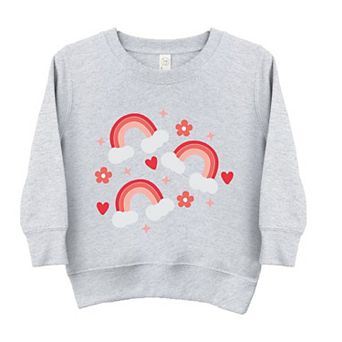 Valentine Rainbow Toddler Graphic Sweatshirt