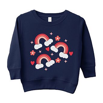 Valentine Rainbow Toddler Graphic Sweatshirt