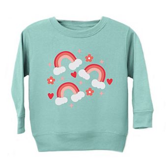 Valentine Rainbow Toddler Graphic Sweatshirt