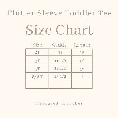 Tic Tac Heart Toddler Flutter Sleeve Graphic Tee