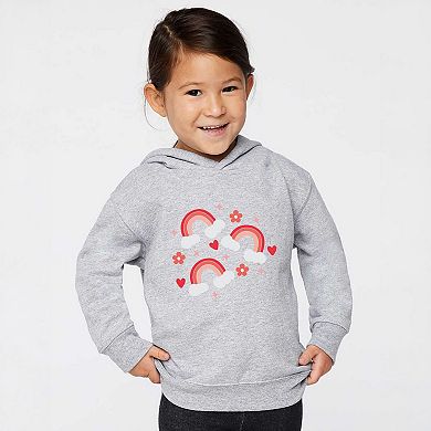 Valentine Rainbow Toddler Graphic Hoodie