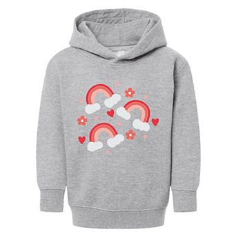 Valentine Rainbow Toddler Graphic Hoodie