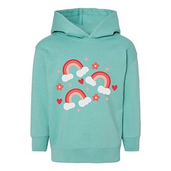 Valentine Rainbow Toddler Graphic Hoodie