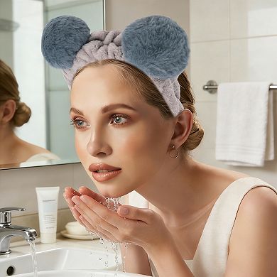 Fashion Cute Plush Wide Side Ear Headwrap for Women 5.91"x1.77" 1 Pc